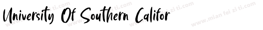 University Of Southern California字体转换
